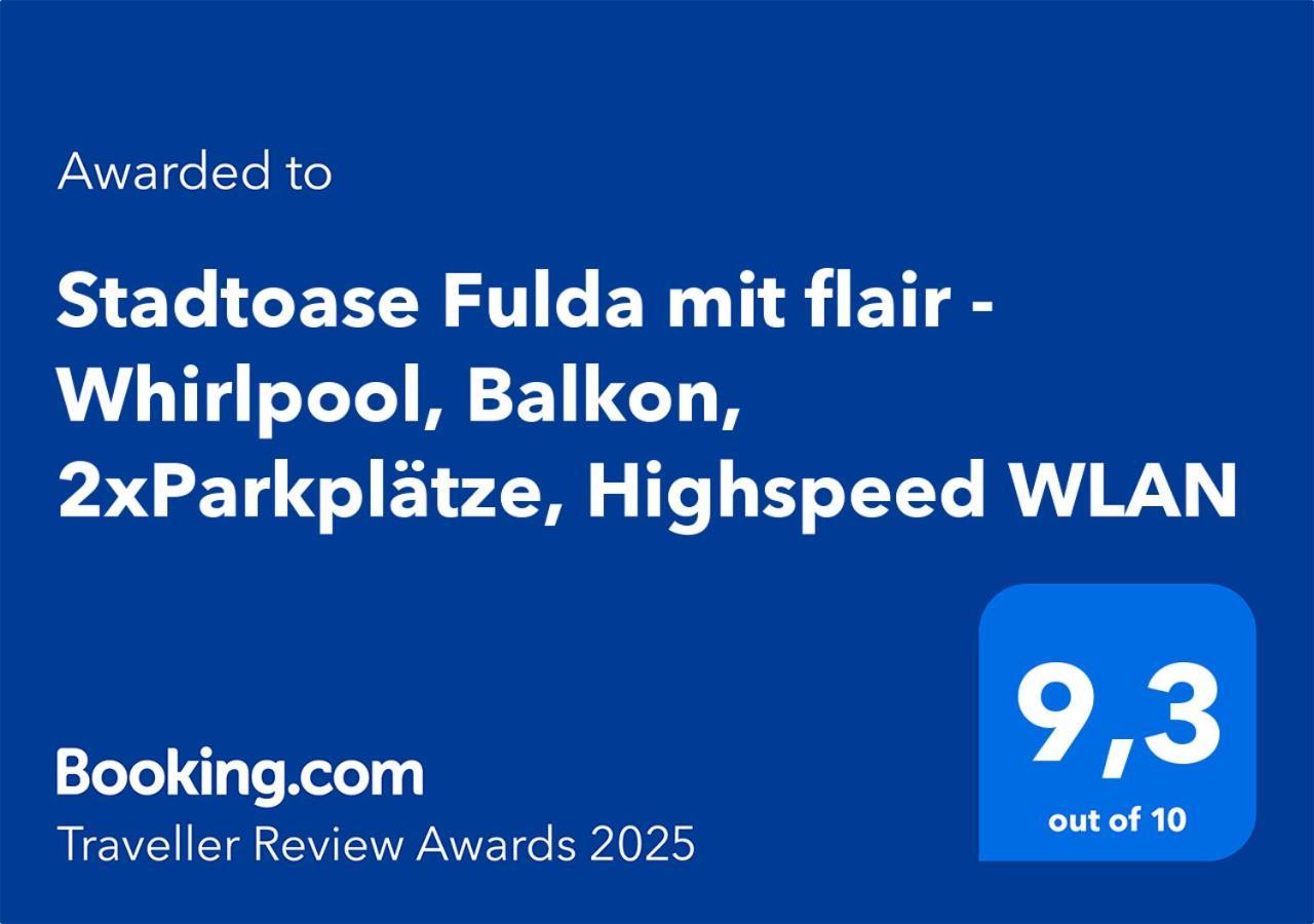 Stadtoase Fulda Mit Flair - Whirlpool, Balkon, 2Xparkplaetze, Highspeed Wlan Dış mekan fotoğraf